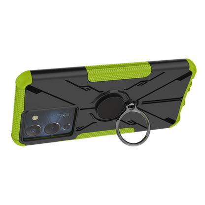 For Infinix Note 12 G96 4G X670 Hard PC Back Flexible TPU Shock-Absorbing Cover Ring Holder Kickstand Anti-Slip Phone Case Support Magnetic Car Mount