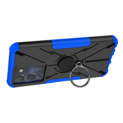 For Infinix Note 12 G96 4G X670 Hard PC Back Flexible TPU Shock-Absorbing Cover Ring Holder Kickstand Anti-Slip Phone Case Support Magnetic Car Mount