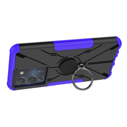 For Infinix Note 12 G96 4G X670 Hard PC Back Flexible TPU Shock-Absorbing Cover Ring Holder Kickstand Anti-Slip Phone Case Support Magnetic Car Mount