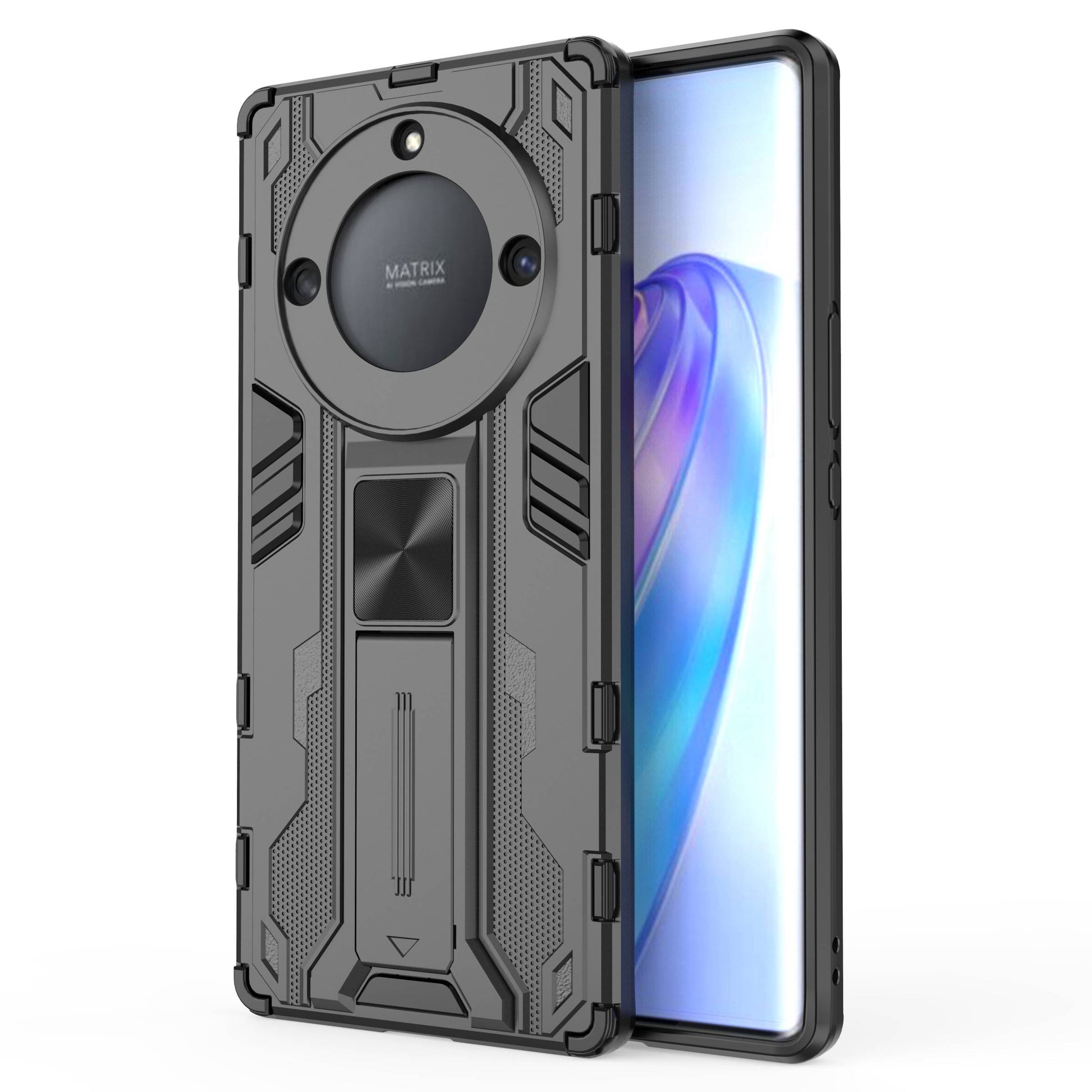For Honor X40 5G Kickstand Protective Phone Case Drop-proof Hard PC Soft TPU Hybrid Cover