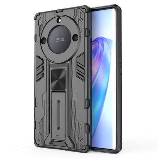 For Honor X40 5G Kickstand Protective Phone Case Drop-proof Hard PC Soft TPU Hybrid Cover
