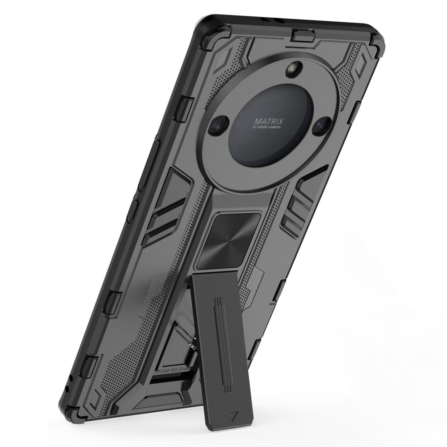 For Honor X40 5G Kickstand Protective Phone Case Drop-proof Hard PC Soft TPU Hybrid Cover