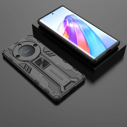 For Honor X40 5G Kickstand Protective Phone Case Drop-proof Hard PC Soft TPU Hybrid Cover