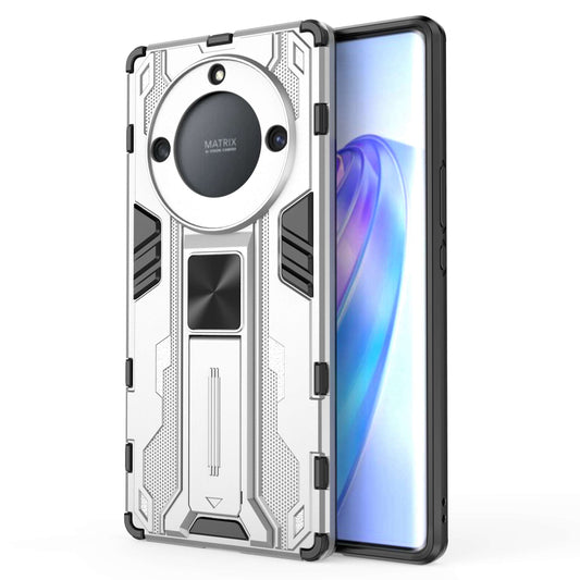 For Honor X40 5G Kickstand Protective Phone Case Drop-proof Hard PC Soft TPU Hybrid Cover