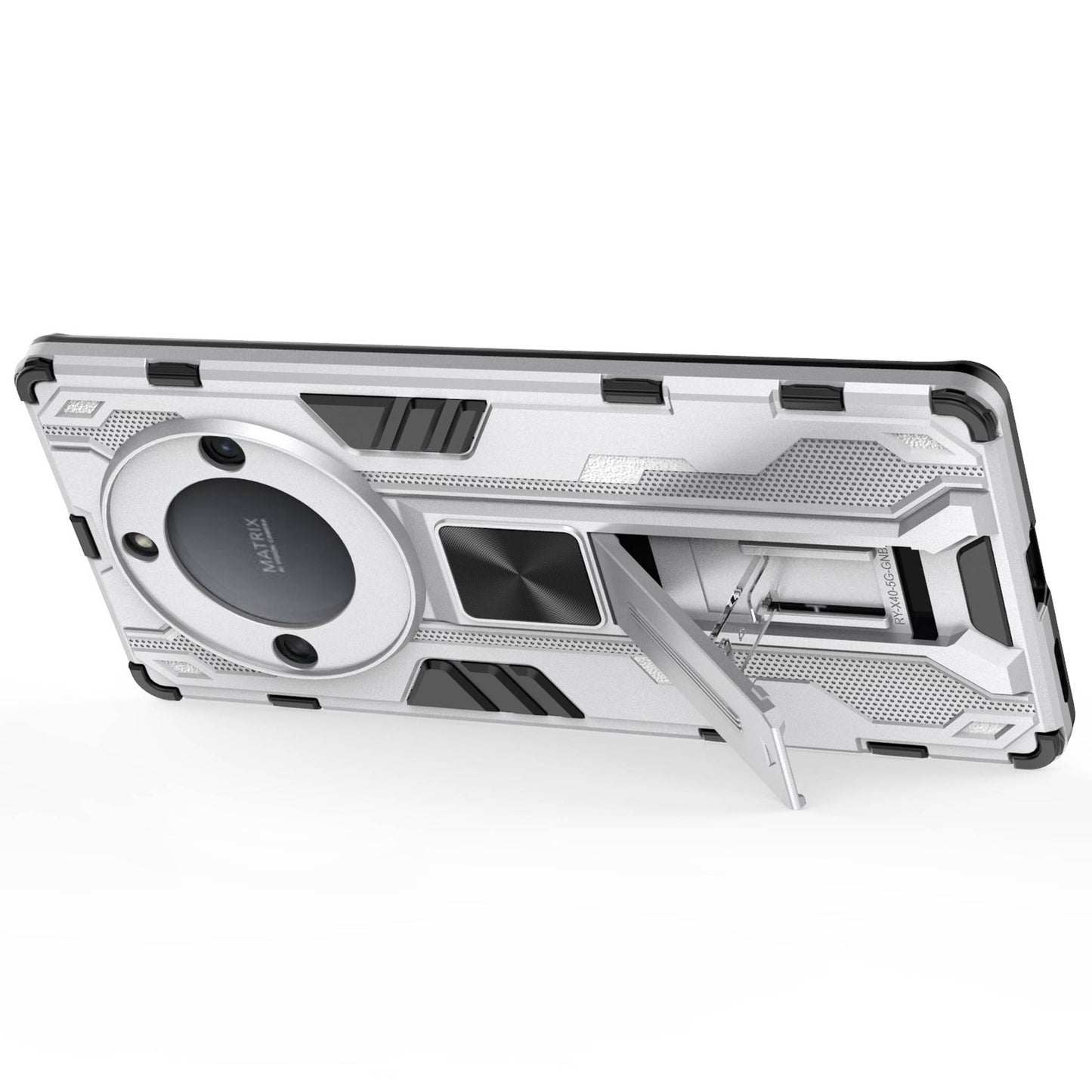 For Honor X40 5G Kickstand Protective Phone Case Drop-proof Hard PC Soft TPU Hybrid Cover