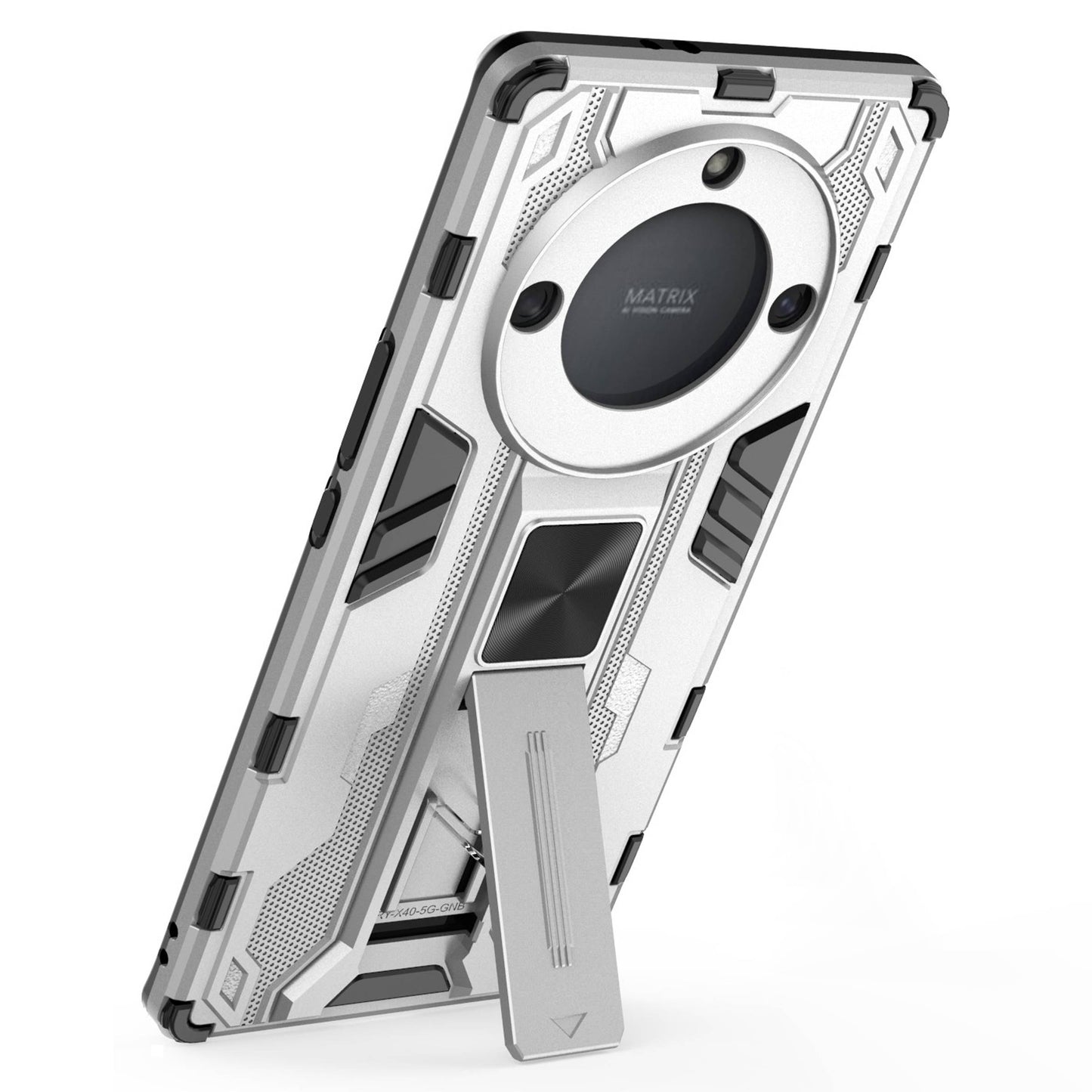 For Honor X40 5G Kickstand Protective Phone Case Drop-proof Hard PC Soft TPU Hybrid Cover