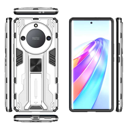 For Honor X40 5G Kickstand Protective Phone Case Drop-proof Hard PC Soft TPU Hybrid Cover