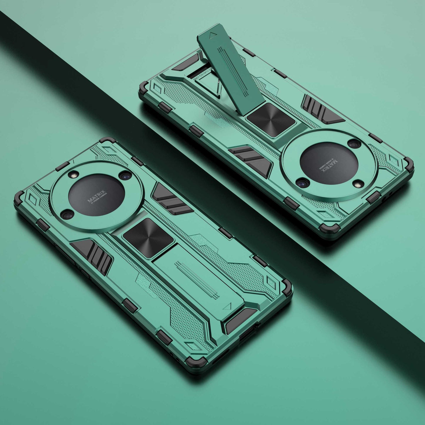 For Honor X40 5G Kickstand Protective Phone Case Drop-proof Hard PC Soft TPU Hybrid Cover