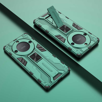 For Honor X40 5G Kickstand Protective Phone Case Drop-proof Hard PC Soft TPU Hybrid Cover