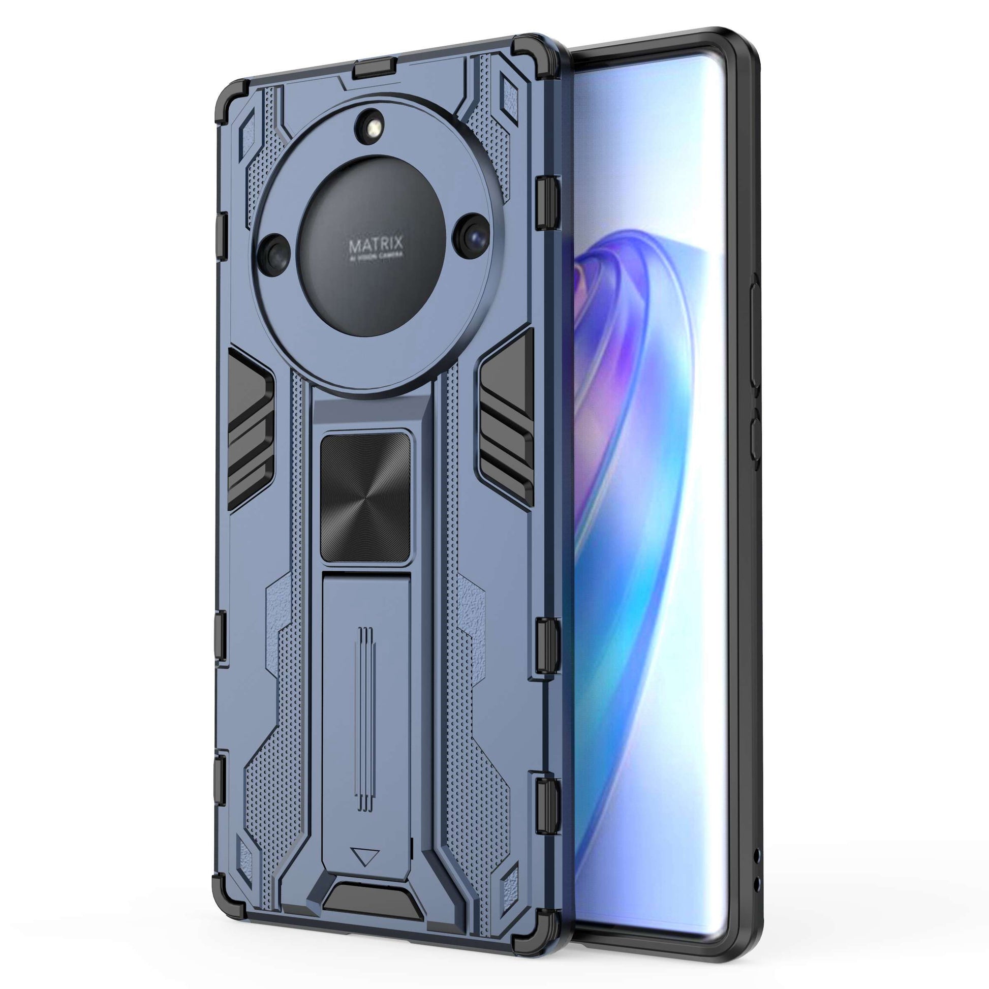 For Honor X40 5G Kickstand Protective Phone Case Drop-proof Hard PC Soft TPU Hybrid Cover