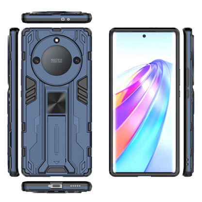For Honor X40 5G Kickstand Protective Phone Case Drop-proof Hard PC Soft TPU Hybrid Cover