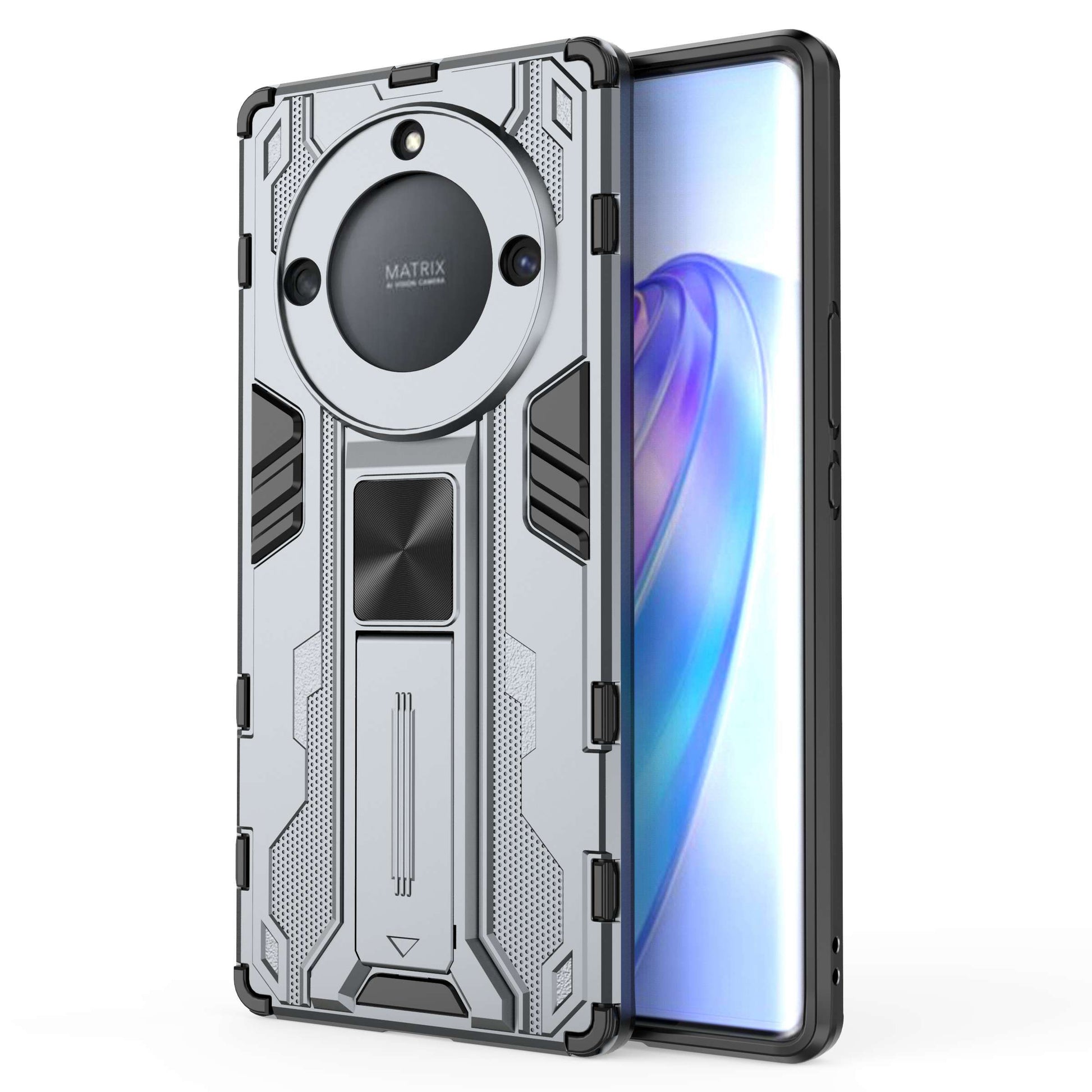 For Honor X40 5G Kickstand Protective Phone Case Drop-proof Hard PC Soft TPU Hybrid Cover