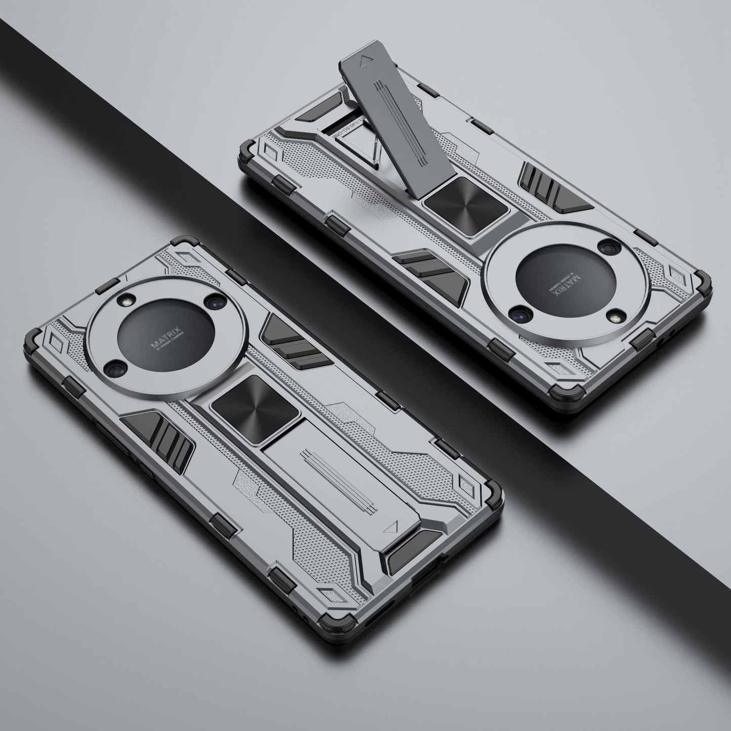 For Honor X40 5G Kickstand Protective Phone Case Drop-proof Hard PC Soft TPU Hybrid Cover