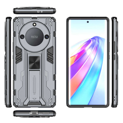 For Honor X40 5G Kickstand Protective Phone Case Drop-proof Hard PC Soft TPU Hybrid Cover