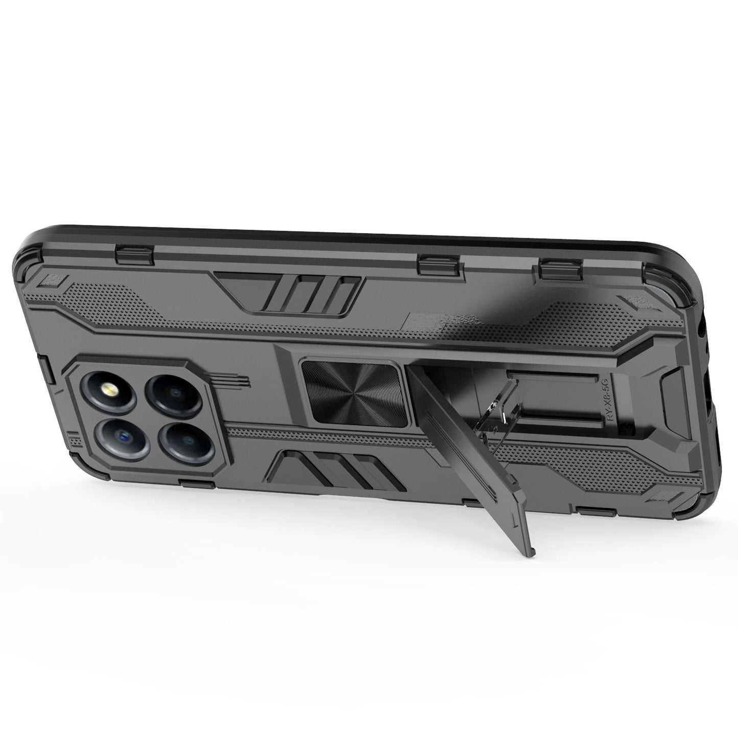 For Honor X8 5G Kickstand Phone Case Anti-drop Hard PC Soft TPU Shockproof Cover