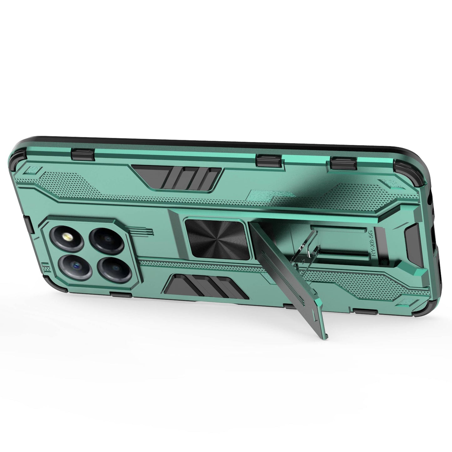 For Honor X8 5G Kickstand Phone Case Anti-drop Hard PC Soft TPU Shockproof Cover