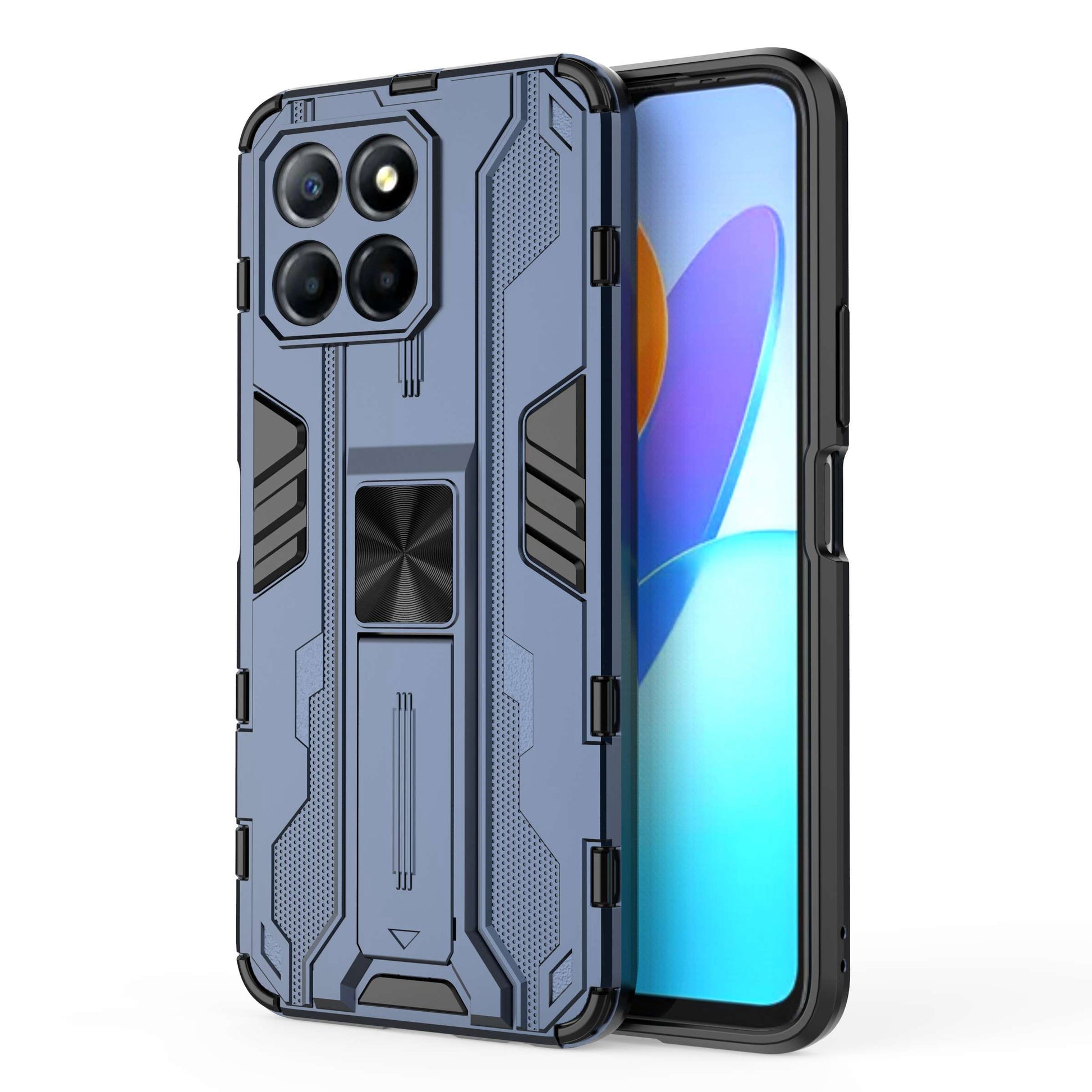 For Honor X8 5G Kickstand Phone Case Anti-drop Hard PC Soft TPU Shockproof Cover