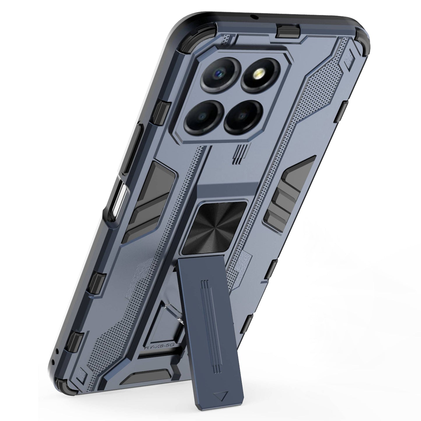 For Honor X8 5G Kickstand Phone Case Anti-drop Hard PC Soft TPU Shockproof Cover