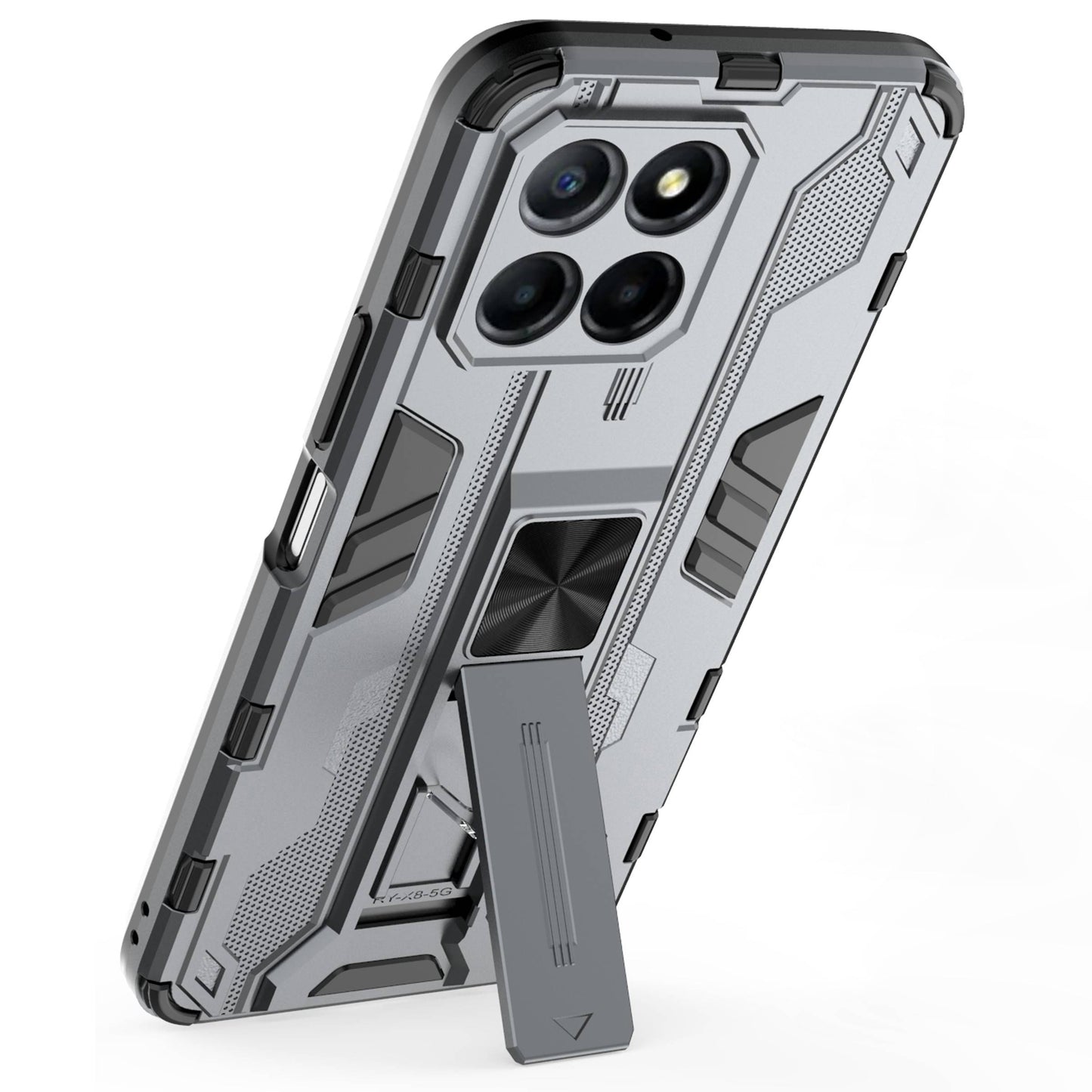 For Honor X8 5G Kickstand Phone Case Anti-drop Hard PC Soft TPU Shockproof Cover