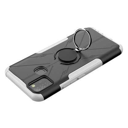For Infinix Smart 5 X657 / Hot 10 Lite Hybrid Soft TPU Hard PC Heavy Duty Phone Case Ring Holder Kickstand Anti-Scratch Shockproof Cover