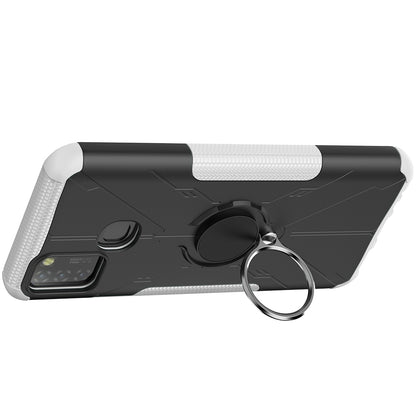 For Infinix Smart 5 X657 / Hot 10 Lite Hybrid Soft TPU Hard PC Heavy Duty Phone Case Ring Holder Kickstand Anti-Scratch Shockproof Cover