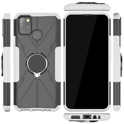For Infinix Smart 5 X657 / Hot 10 Lite Hybrid Soft TPU Hard PC Heavy Duty Phone Case Ring Holder Kickstand Anti-Scratch Shockproof Cover