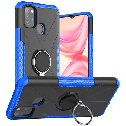 For Infinix Smart 5 X657 / Hot 10 Lite Hybrid Soft TPU Hard PC Heavy Duty Phone Case Ring Holder Kickstand Anti-Scratch Shockproof Cover