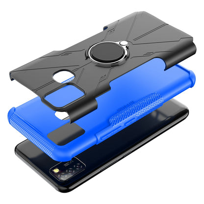 For Infinix Smart 5 X657 / Hot 10 Lite Hybrid Soft TPU Hard PC Heavy Duty Phone Case Ring Holder Kickstand Anti-Scratch Shockproof Cover