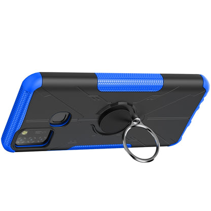 For Infinix Smart 5 X657 / Hot 10 Lite Hybrid Soft TPU Hard PC Heavy Duty Phone Case Ring Holder Kickstand Anti-Scratch Shockproof Cover