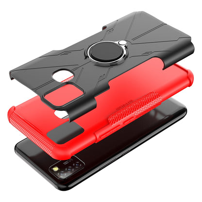 For Infinix Smart 5 X657 / Hot 10 Lite Hybrid Soft TPU Hard PC Heavy Duty Phone Case Ring Holder Kickstand Anti-Scratch Shockproof Cover