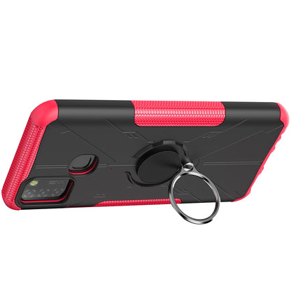 For Infinix Smart 5 X657 / Hot 10 Lite Hybrid Soft TPU Hard PC Heavy Duty Phone Case Ring Holder Kickstand Anti-Scratch Shockproof Cover