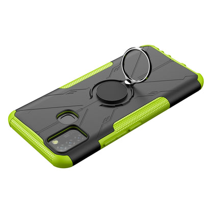 For Infinix Smart 5 X657 / Hot 10 Lite Hybrid Soft TPU Hard PC Heavy Duty Phone Case Ring Holder Kickstand Anti-Scratch Shockproof Cover