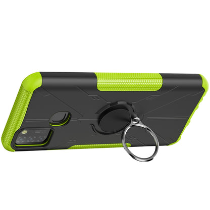 For Infinix Smart 5 X657 / Hot 10 Lite Hybrid Soft TPU Hard PC Heavy Duty Phone Case Ring Holder Kickstand Anti-Scratch Shockproof Cover