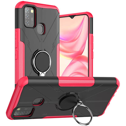 For Infinix Smart 5 X657 / Hot 10 Lite Hybrid Soft TPU Hard PC Heavy Duty Phone Case Ring Holder Kickstand Anti-Scratch Shockproof Cover