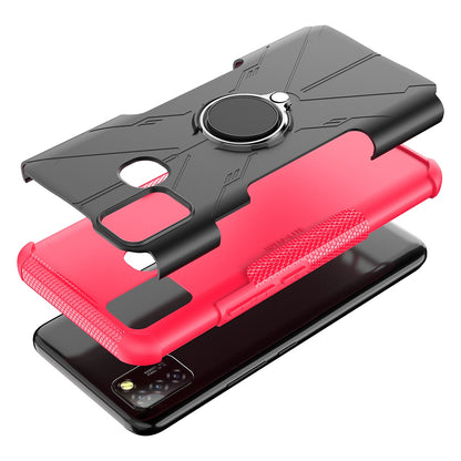 For Infinix Smart 5 X657 / Hot 10 Lite Hybrid Soft TPU Hard PC Heavy Duty Phone Case Ring Holder Kickstand Anti-Scratch Shockproof Cover