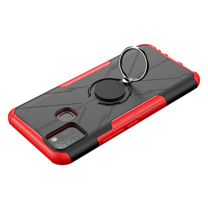 For Infinix Smart 5 X657 / Hot 10 Lite Hybrid Soft TPU Hard PC Heavy Duty Phone Case Ring Holder Kickstand Anti-Scratch Shockproof Cover