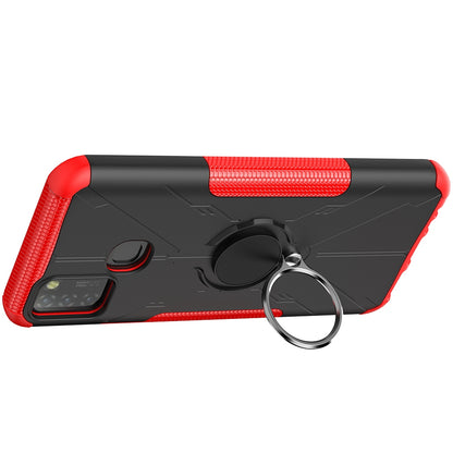 For Infinix Smart 5 X657 / Hot 10 Lite Hybrid Soft TPU Hard PC Heavy Duty Phone Case Ring Holder Kickstand Anti-Scratch Shockproof Cover