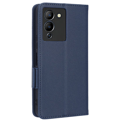 For Infinix Note 12 G96 4G X670 Litchi Texture Phone Cover Drop-proof PU Leather Magnetic Clasp Case with Stand Wallet