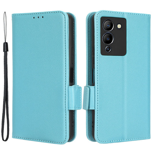 For Infinix Note 12 G96 4G X670 Litchi Texture Phone Cover Drop-proof PU Leather Magnetic Clasp Case with Stand Wallet