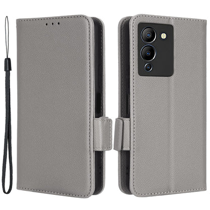 For Infinix Note 12 G96 4G X670 Litchi Texture Phone Cover Drop-proof PU Leather Magnetic Clasp Case with Stand Wallet