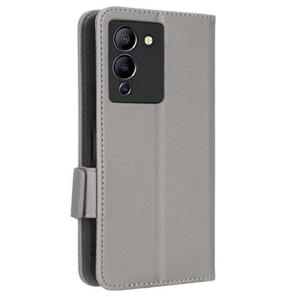 For Infinix Note 12 G96 4G X670 Litchi Texture Phone Cover Drop-proof PU Leather Magnetic Clasp Case with Stand Wallet