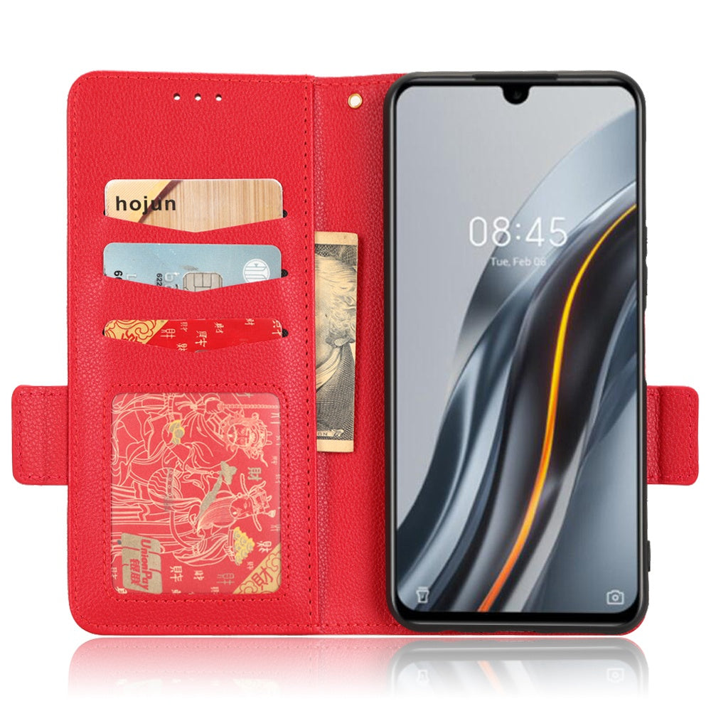For Infinix Note 12 G96 4G X670 Litchi Texture Phone Cover Drop-proof PU Leather Magnetic Clasp Case with Stand Wallet