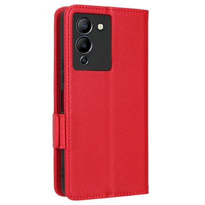 For Infinix Note 12 G96 4G X670 Litchi Texture Phone Cover Drop-proof PU Leather Magnetic Clasp Case with Stand Wallet