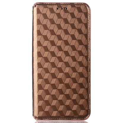 For Infinix Note 12 G96 4G X670 Stand Wallet Leather Phone Case Rhombus Pattern Imprinted Magnetic Absorption Folio Flip Cover