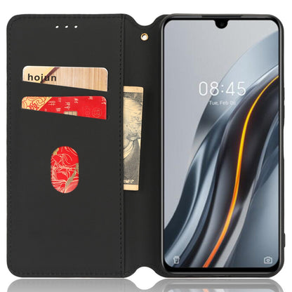 For Infinix Note 12 G96 4G X670 Stand Wallet Leather Phone Case Rhombus Pattern Imprinted Magnetic Absorption Folio Flip Cover