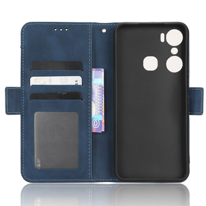 For Infinix Hot 12 Pro 4G X668C PU Leather Stand Multiple Card Slots Case Double Magnetic Clasp Flip Wallet Phone Cover
