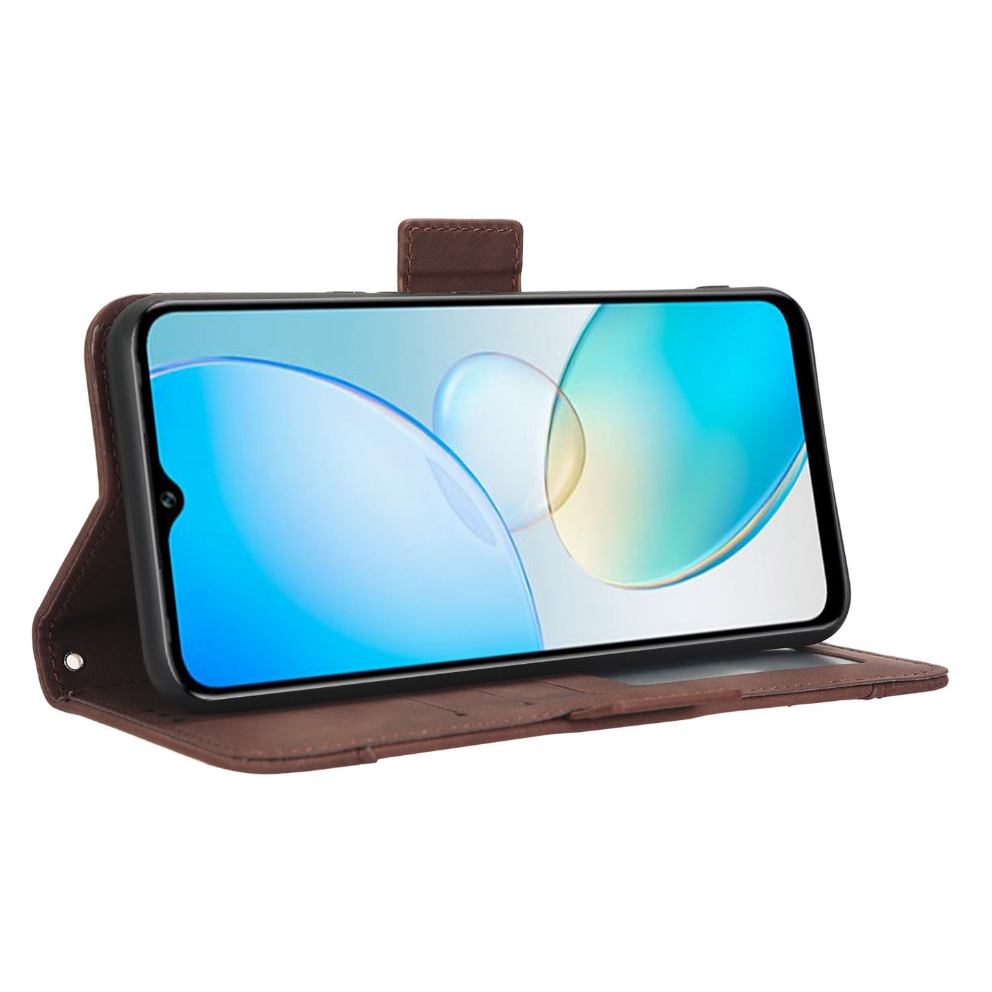 For Infinix Hot 12 Pro 4G X668C PU Leather Stand Multiple Card Slots Case Double Magnetic Clasp Flip Wallet Phone Cover