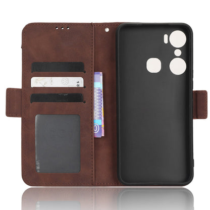 For Infinix Hot 12 Pro 4G X668C PU Leather Stand Multiple Card Slots Case Double Magnetic Clasp Flip Wallet Phone Cover