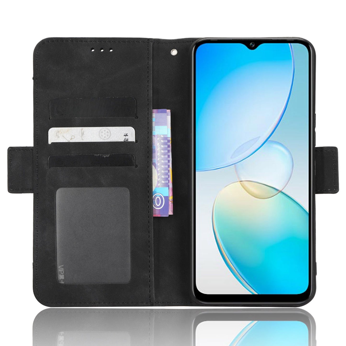 For Infinix Hot 12 Pro 4G X668C PU Leather Stand Multiple Card Slots Case Double Magnetic Clasp Flip Wallet Phone Cover