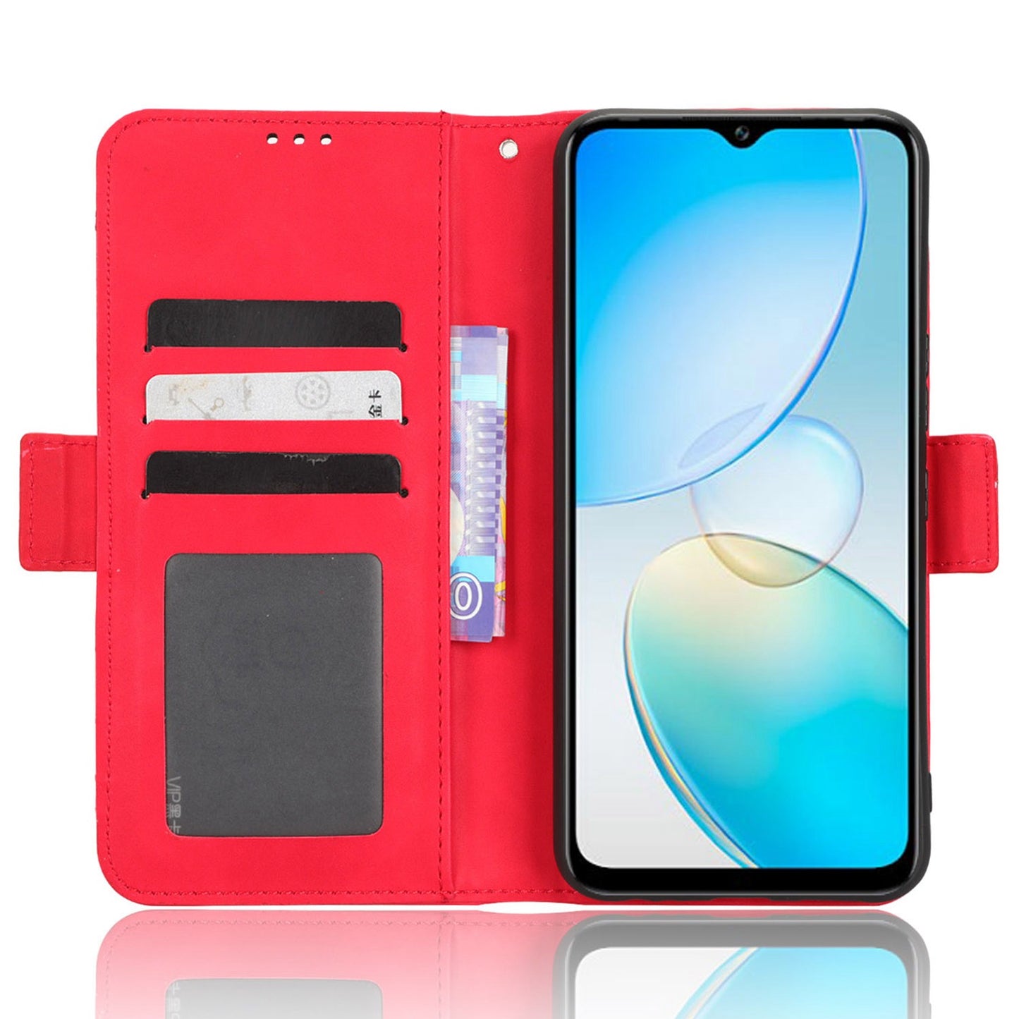 For Infinix Hot 12 Pro 4G X668C PU Leather Stand Multiple Card Slots Case Double Magnetic Clasp Flip Wallet Phone Cover